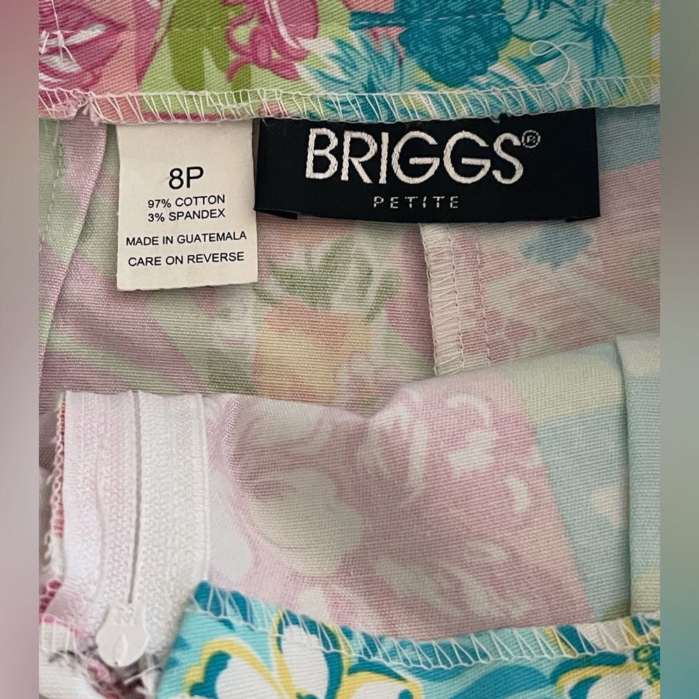 NWOT Briggs New York Petites Tropical Print Skort Size 8 - Picture 5 of 6